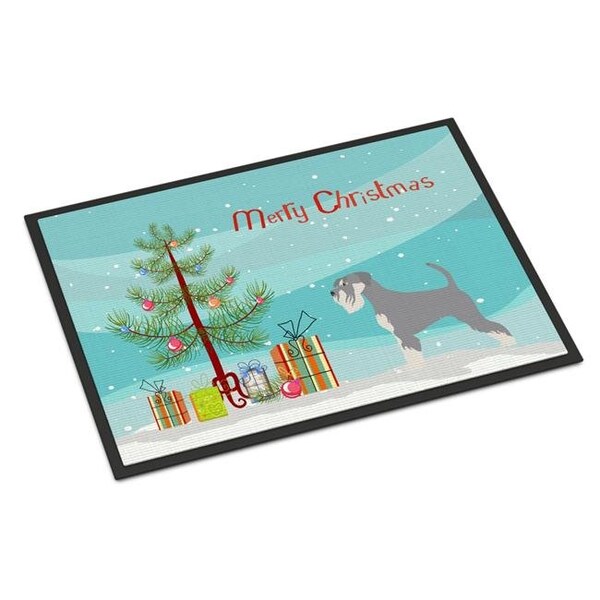 Carolines Treasures Carolines Treasures BB8512MAT Schnauzer Christmas Indoor or Outdoor Mat - 18 x 27 in. BB8512MAT - main